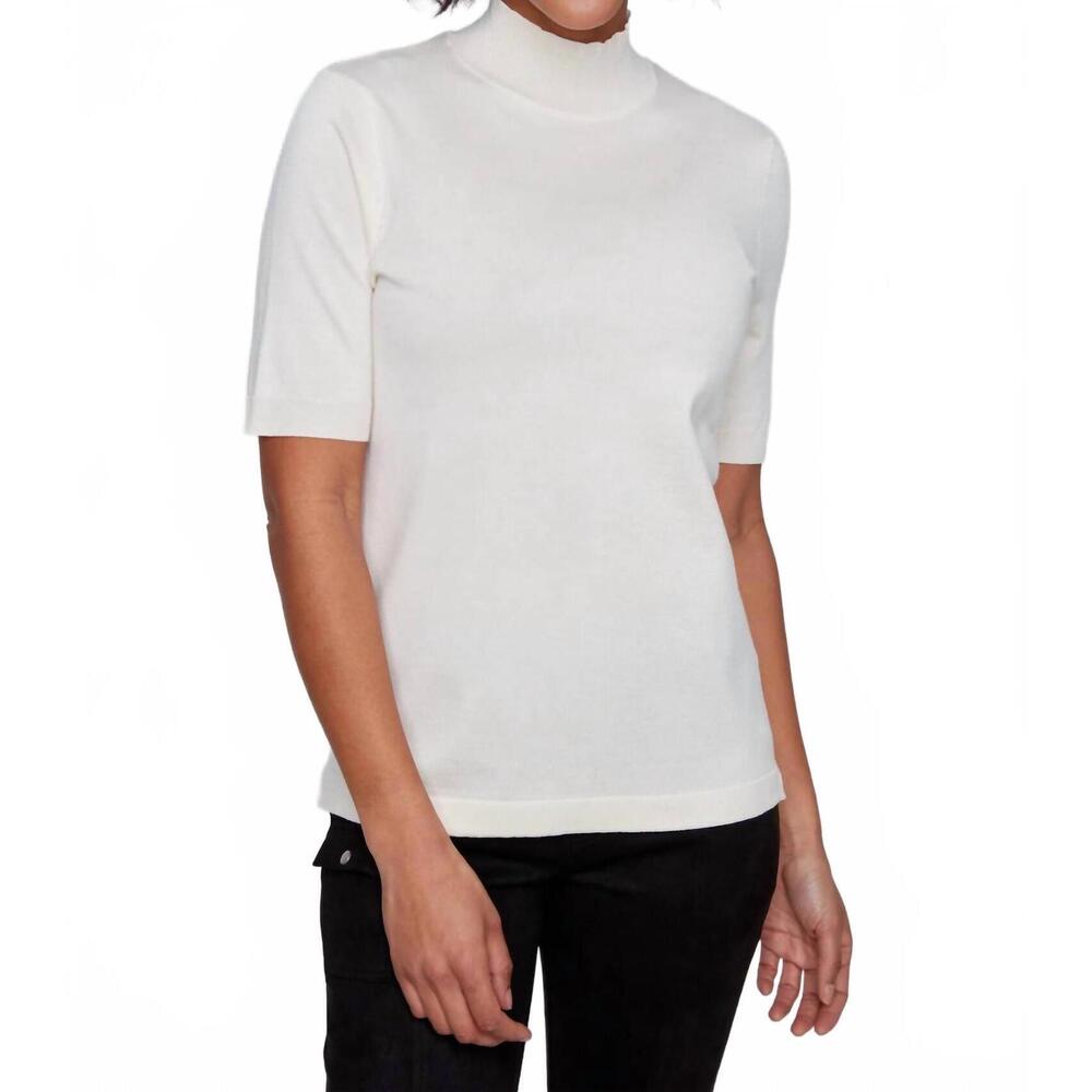NEW COCO Y CLUB mock turtle tee in ivory